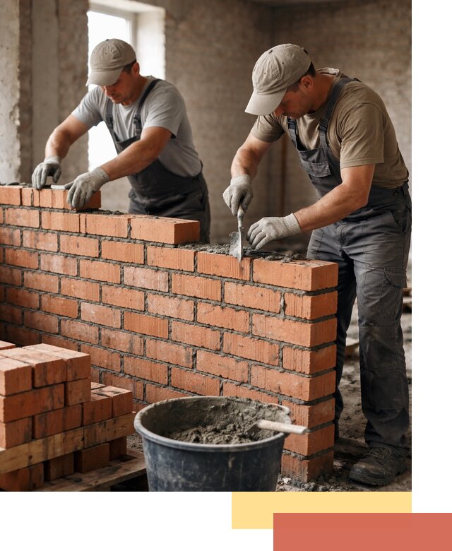 Кладка кирпичных перегородок под ключ в Североморске