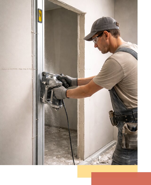 Устройство дверного проема в перегородке в Североморске