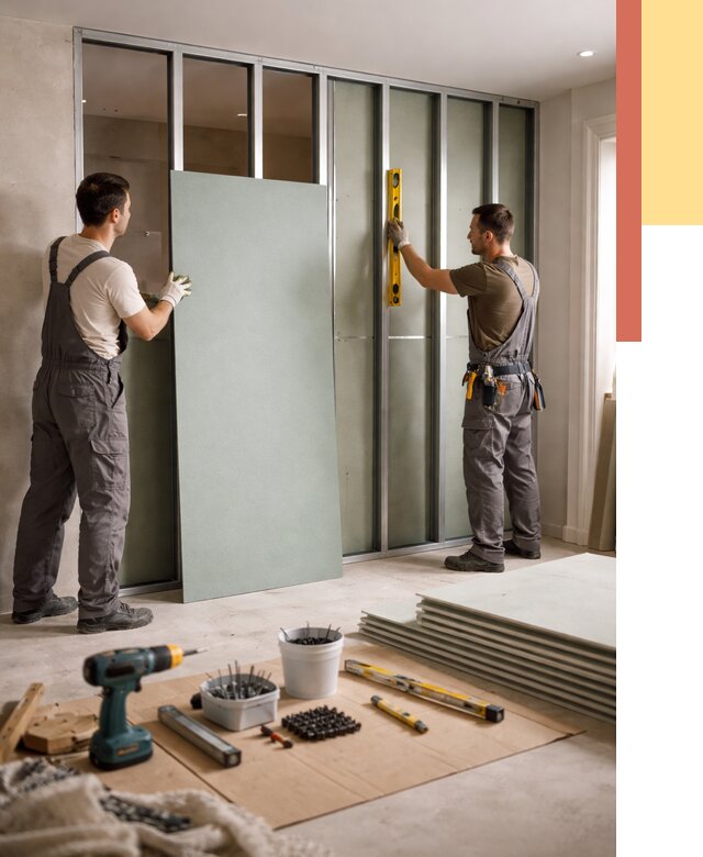 Перегородка из влагостойкого гипсокартона в Североморске от 5135 руб. — монтаж под ключ | ОТДЕЛОЧНИК-Свм