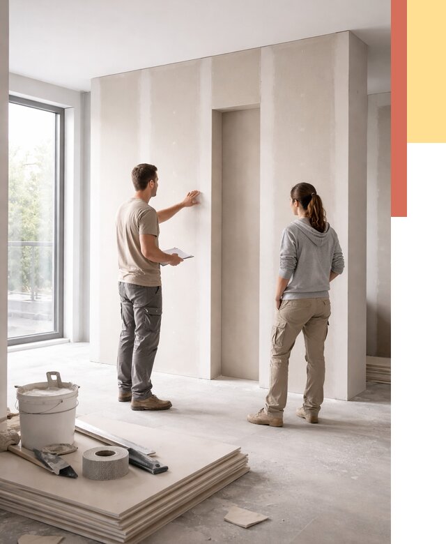 Зонирующая перегородка из гипсокартона в Североморске от 2995 руб. под ключ | ОТДЕЛОЧНИК-Свм