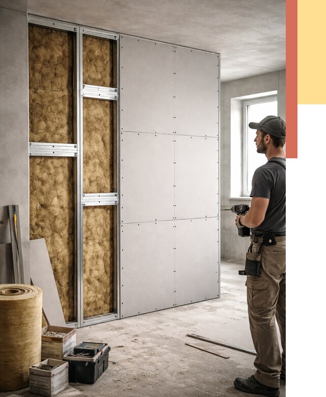 Усиленная перегородка под навеску в Североморске от 13692 руб. — монтаж под ключ | ОТДЕЛОЧНИК-Свм