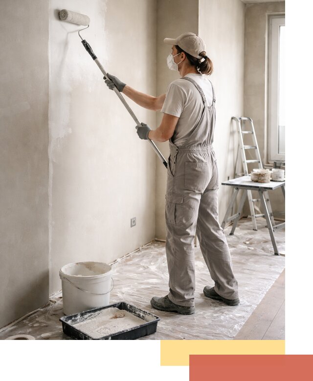 Покраска перегородок из гипсокартона в Североморске качественно и недорого