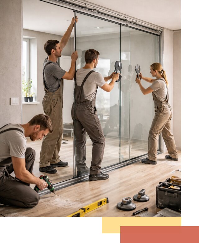 Изготовление стеклянных перегородок на заказ в Североморске