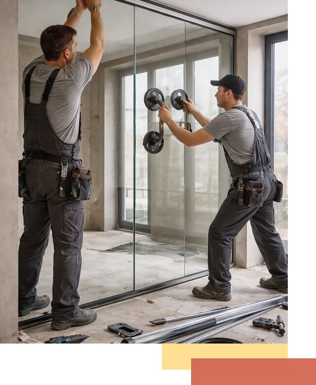 Цельностеклянные перегородки под ключ в Североморске