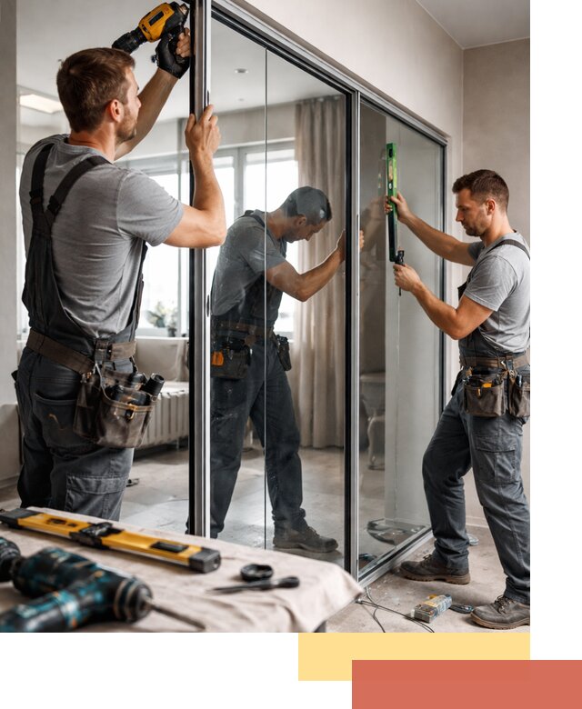 Каркасные стеклянные перегородки под ключ в Североморске