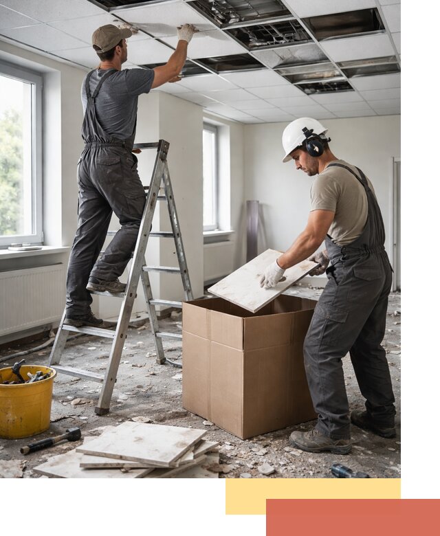 Демонтаж потолочной плитки в Североморске быстро и аккуратно