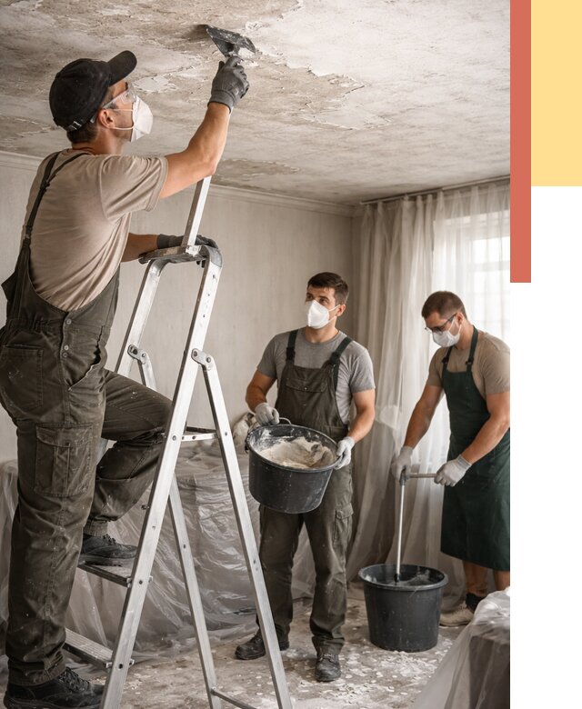 Удаление побелки с потолка в Североморске от 2674 руб. быстро и недорого | ОТДЕЛОЧНИК-Свм