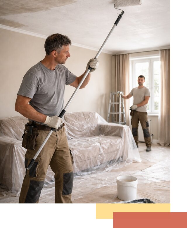 Грунтовка потолка в Североморске — подготовка под покраску и отделку