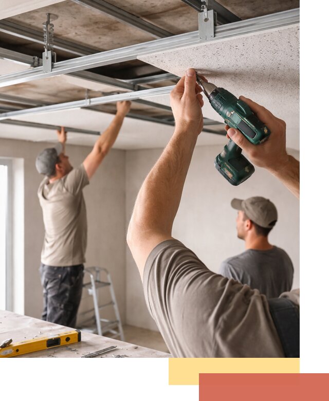 Монтаж акустического потолка в Североморске под ключ