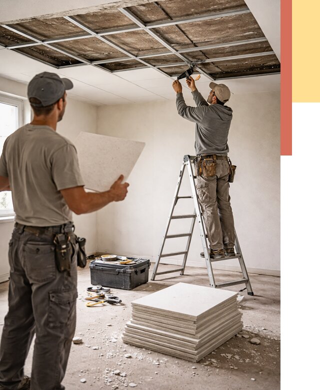 Замена плит подвесного потолка в Североморске от 1872 руб. быстро и недорого | ОТДЕЛОЧНИК-Свм