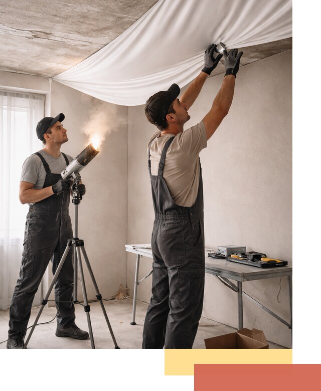 Установка натяжного потолка под ключ в Североморске