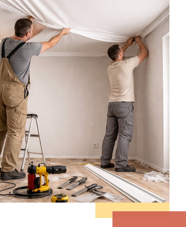 Монтаж ПВХ натяжного потолка в Североморске качественно и быстро