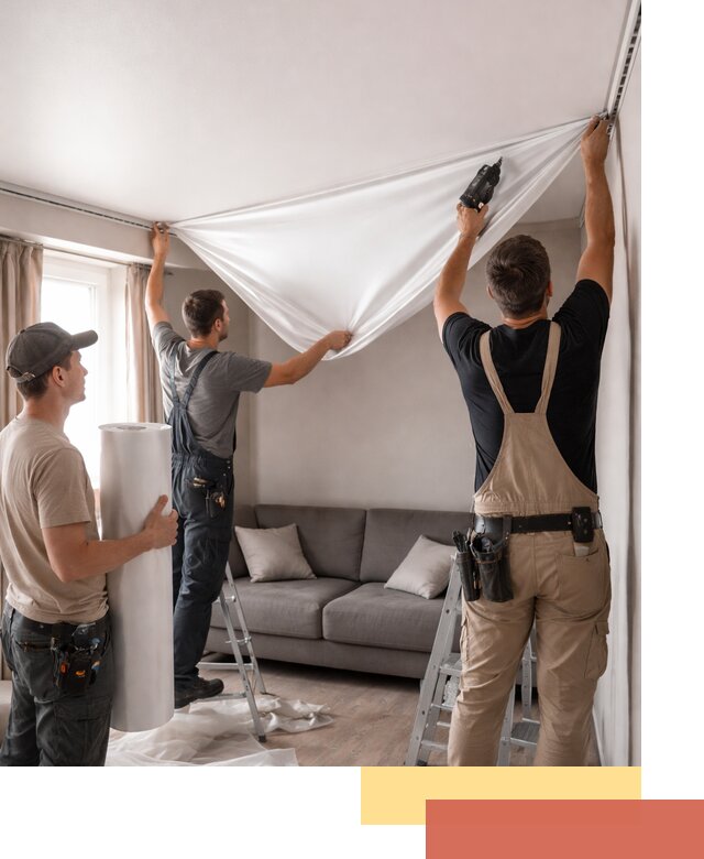 Монтаж сатинового натяжного потолка в Североморске качественно и быстро