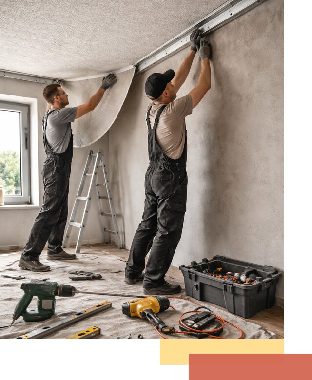 Монтаж фактурного натяжного потолка в Североморске качественно и быстро