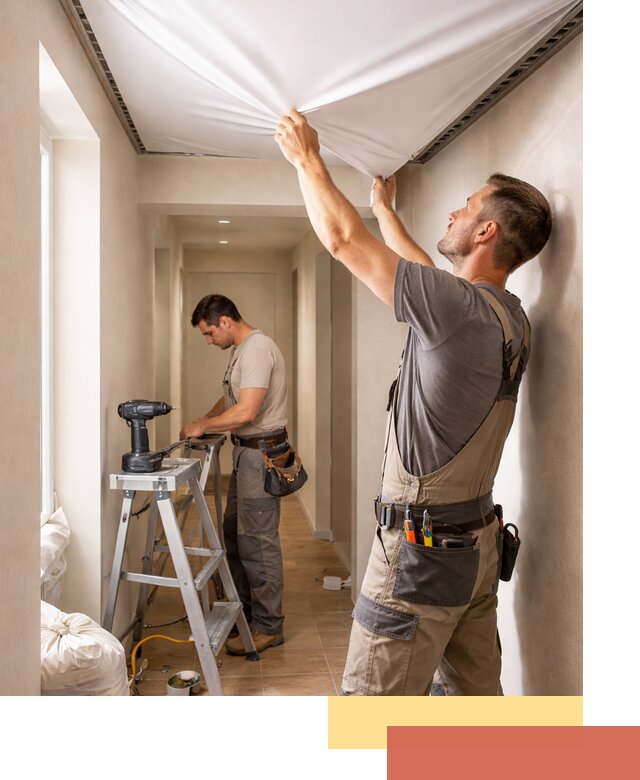 Монтаж натяжного потолка в прихожей в Североморске