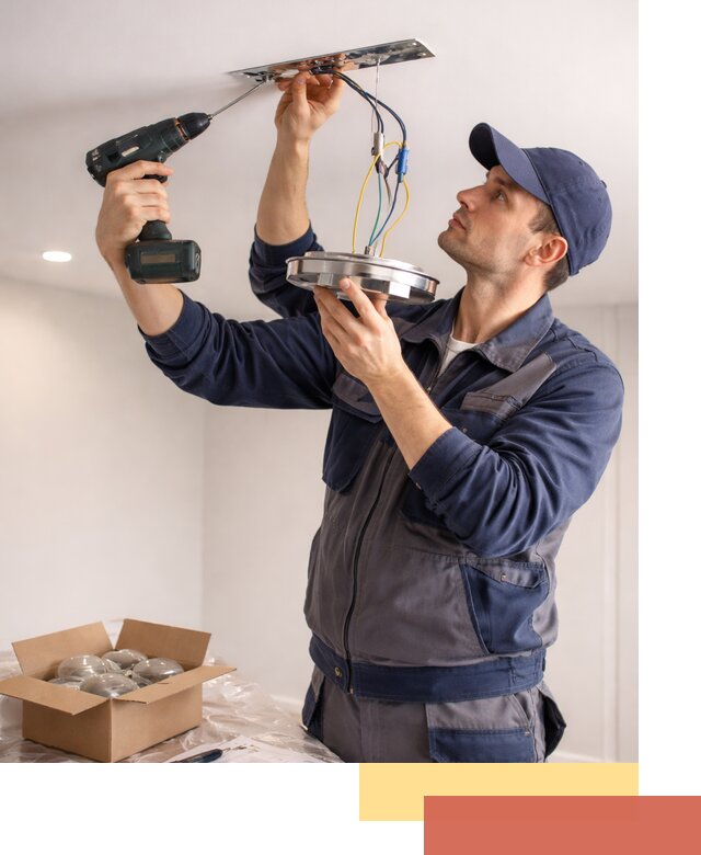 Установка люстры в натяжной потолок в Североморске