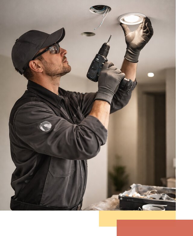 Установка точечных светильников в натяжной потолок в Североморске