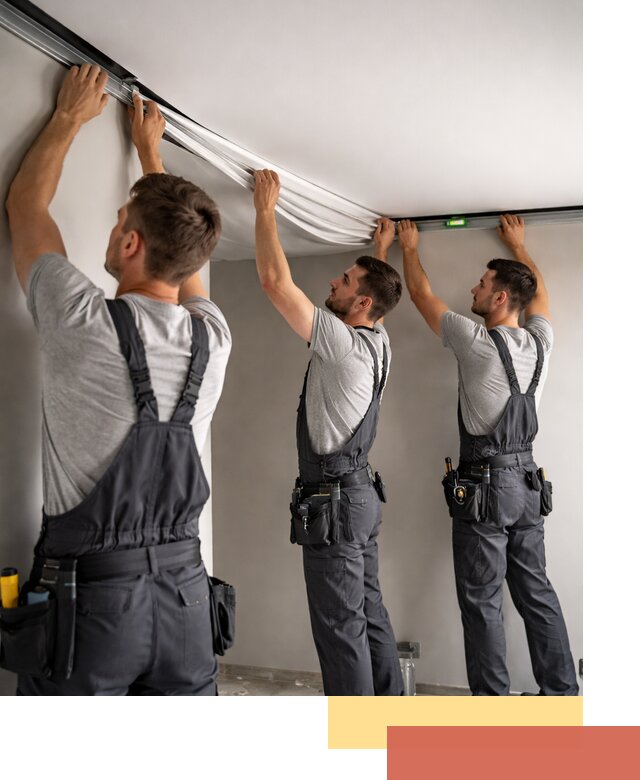 Теневые натяжные потолки в Североморске: монтаж и отделка быстро и качественно