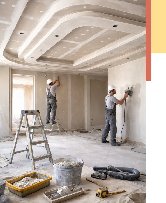 Многоуровневый потолок из гипсокартона в Североморске от 802 руб. под ключ | ОТДЕЛОЧНИК-Свм