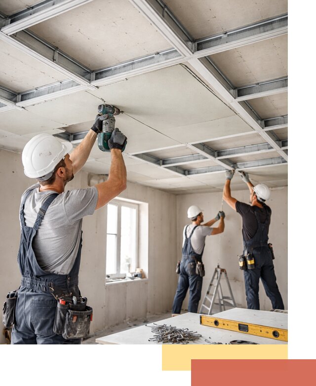 Кессонный потолок из гипсокартона под ключ в Североморске