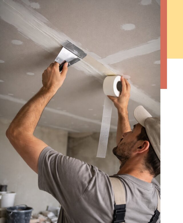 Обработка швов потолка ГКЛ в Североморске от 8023 руб. под ключ | ОТДЕЛОЧНИК-Свм