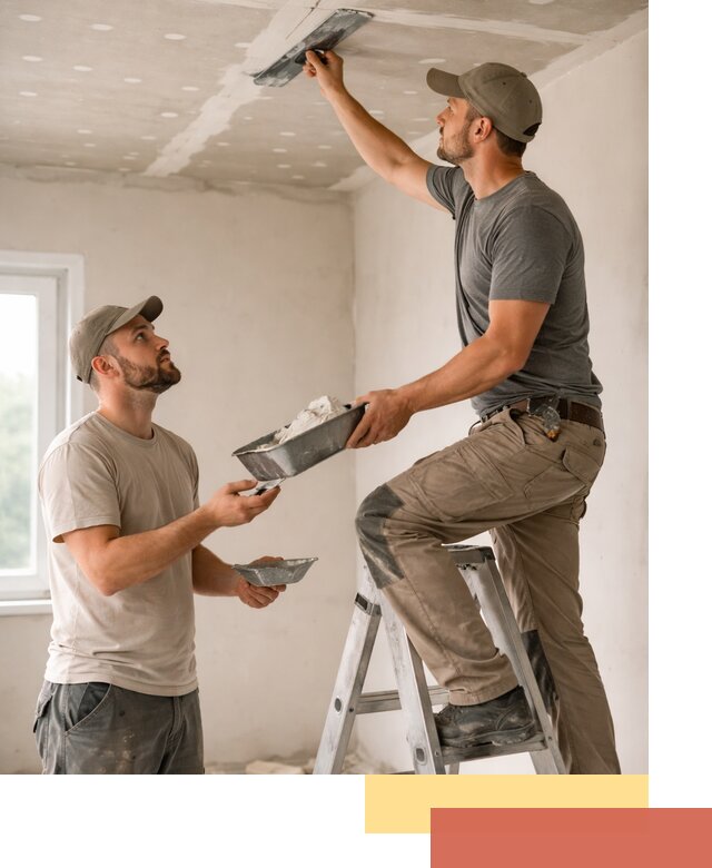 Шпаклевка потолка из гипсокартона в Североморске качественно и быстро