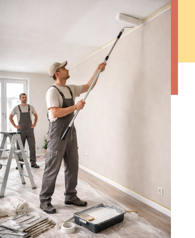 Покраска потолка из гипсокартона в Североморске от 4814 руб./м2 — услуги под ключ | ОТДЕЛОЧНИК-Свм