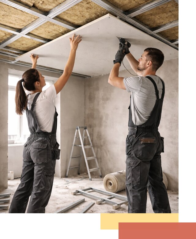 Звукоизоляция потолка из ГКЛ в Североморске профессионально и надежно