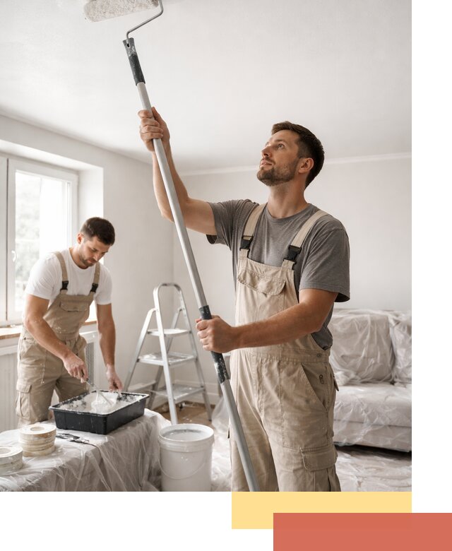 Покраска потолка водоэмульсионной краской в Североморске