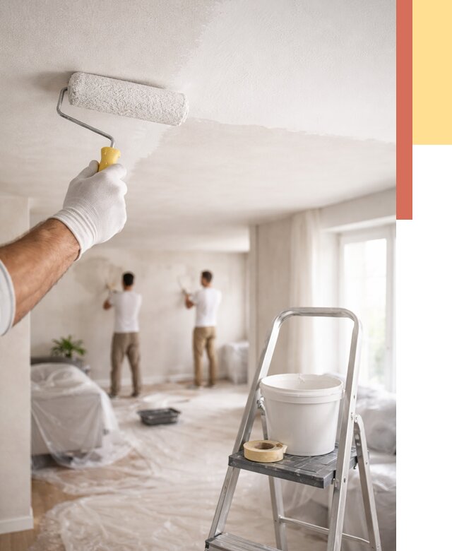 Покраска потолка акриловой краской в Североморске от 2674 руб. | ОТДЕЛОЧНИК-Свм