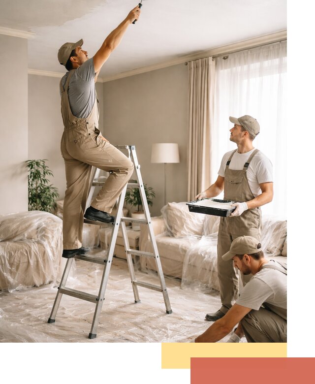 Покраска потолков акриловой краской в Североморске качественно и быстро