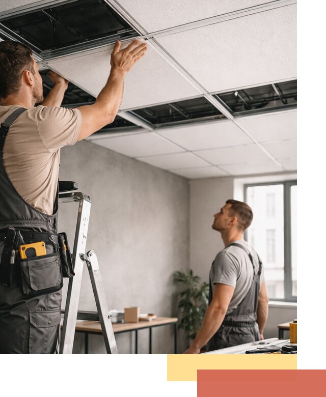 Монтаж потолочной плитки в Североморске качественно и в срок