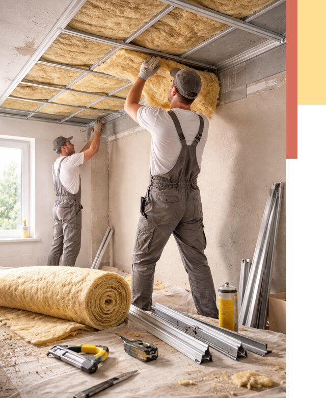 Утепление потолка в Североморске от 7702 руб/м2 — недорого, быстро, под ключ | ОТДЕЛОЧНИК-Свм