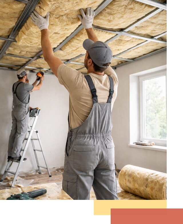 Утепление потолка под ключ в Североморске качественно и быстро