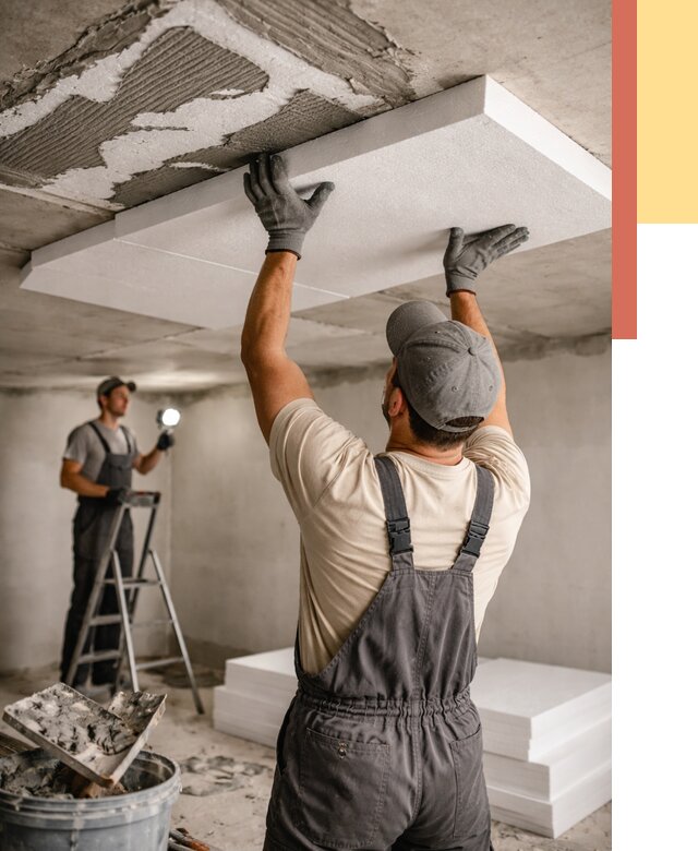 Утепление потолка пенопластом в Североморске от 4814 руб/м2 — недорого и быстро | ОТДЕЛОЧНИК-Свм