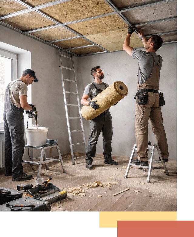 Шумоизоляция потолка в Североморске: профессиональный монтаж и отделка