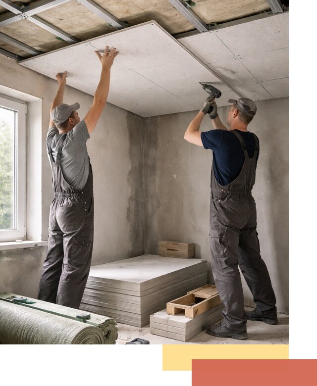 Шумоизоляция потолка панелями ЗИПС в Североморске